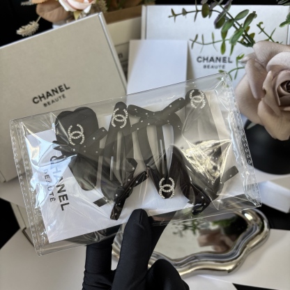 CHANEL Le Papillon Clip Set | 4PC Butterfly Hairpins Limited Birthday Gift