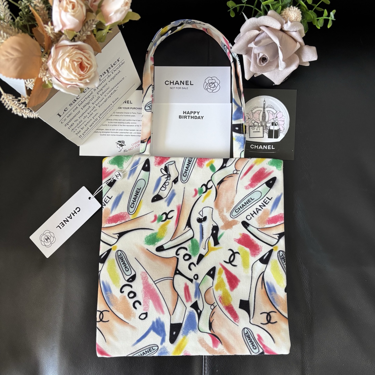 Chanel Graffiti Tote: Staff Uniform Exclusive | 34x34cm Canvas Collector Art