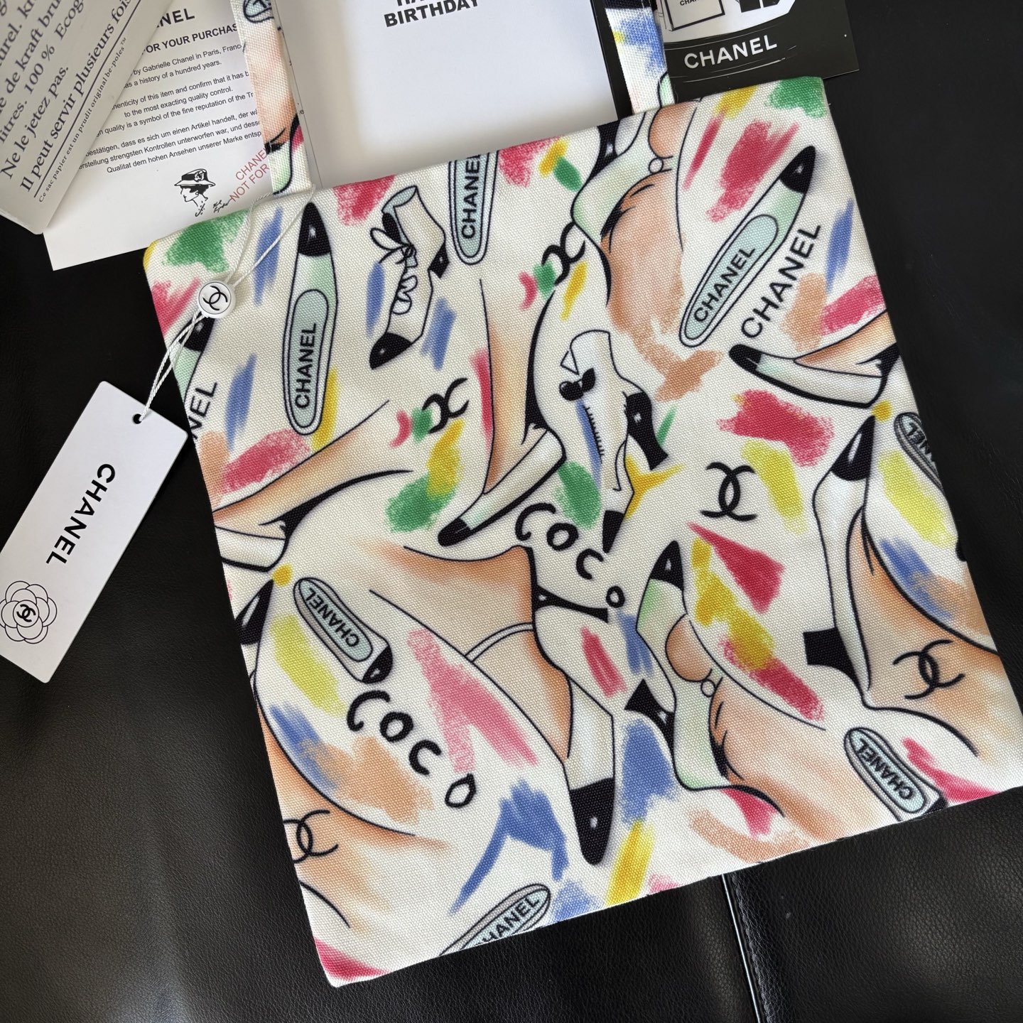 Chanel Graffiti Tote: Staff Uniform Exclusive | 34x34cm Canvas Collector Art