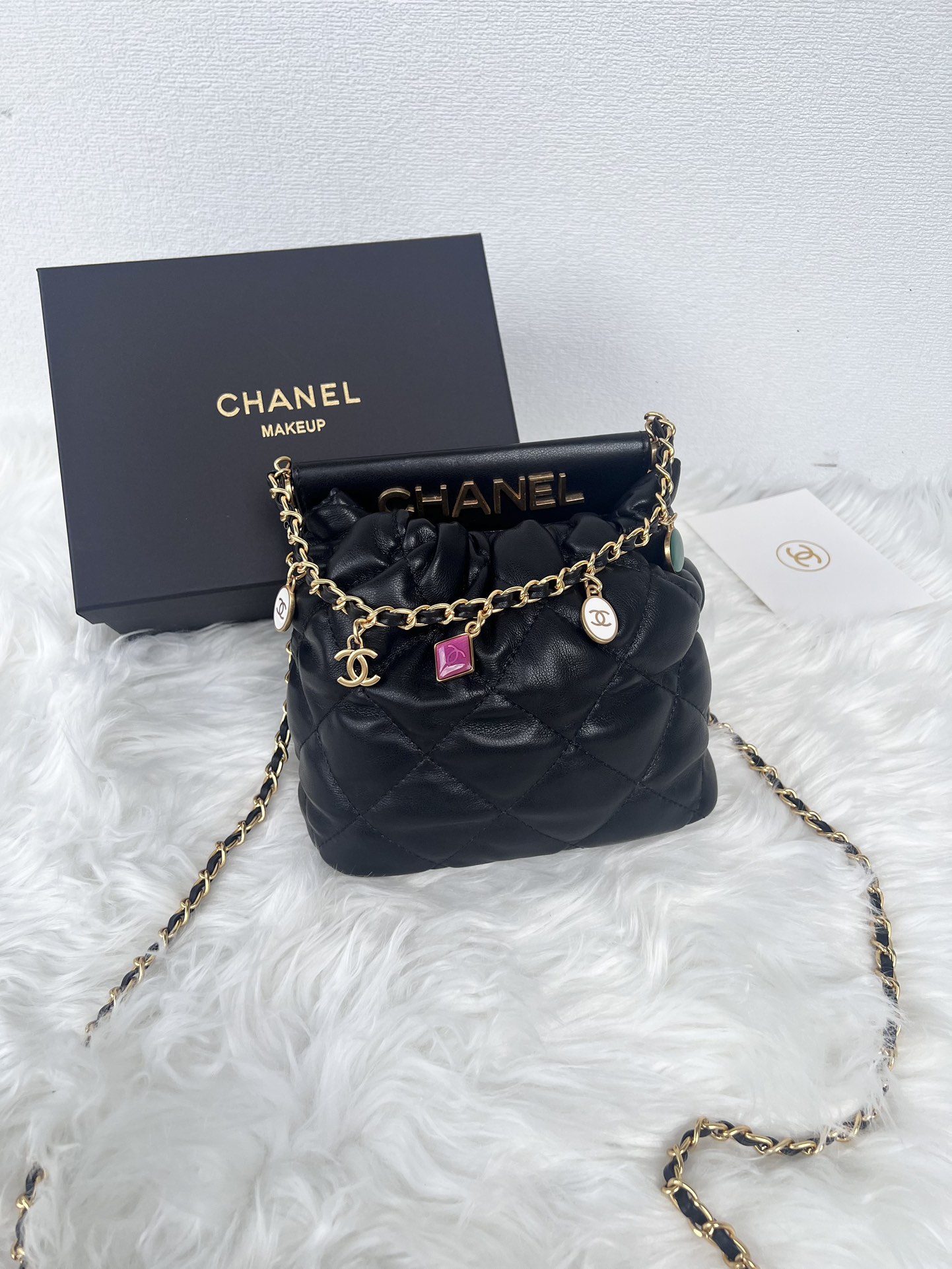 CHANEL Gemstone Charm Bag | 17cm Bejeweled Crossbody w/ Candy Chain (GWP Heritage)