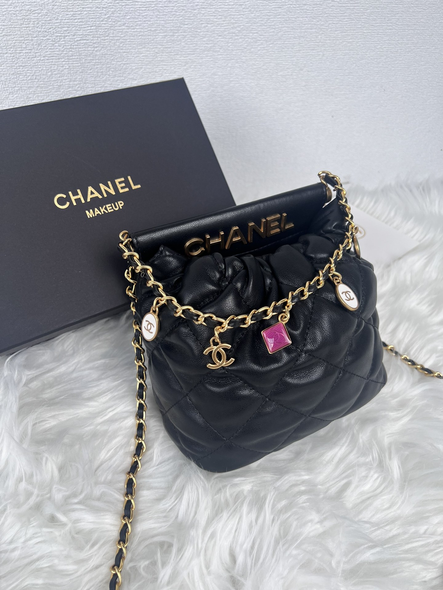 CHANEL Gemstone Charm Bag | 17cm Bejeweled Crossbody w/ Candy Chain (GWP Heritage)