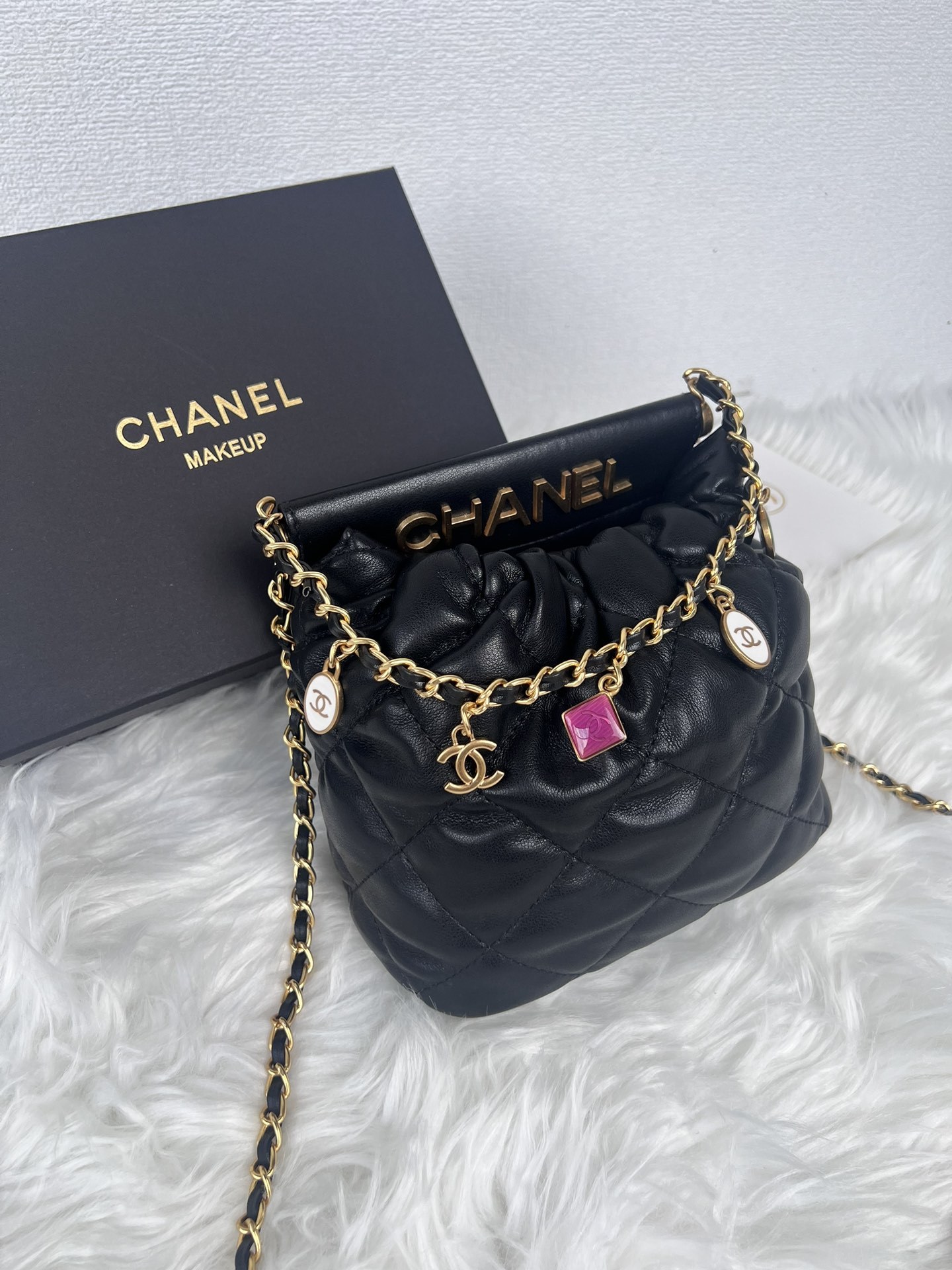 CHANEL Gemstone Charm Bag | 17cm Bejeweled Crossbody w/ Candy Chain (GWP Heritage)