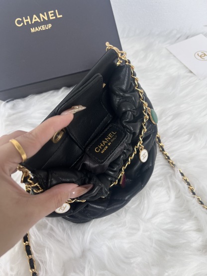 CHANEL Gemstone Charm Bag | 17cm Bejeweled Crossbody w/ Candy Chain (GWP Heritage)