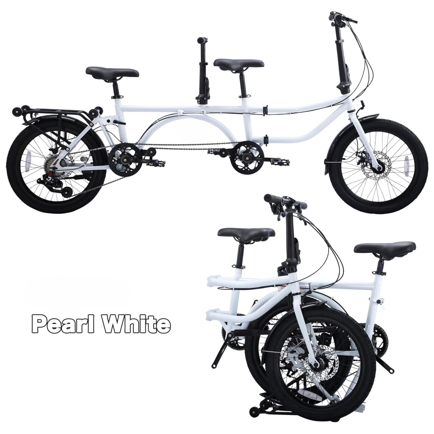 20 Inch Comfortable Tri-Folding Tandem MTB Bike  