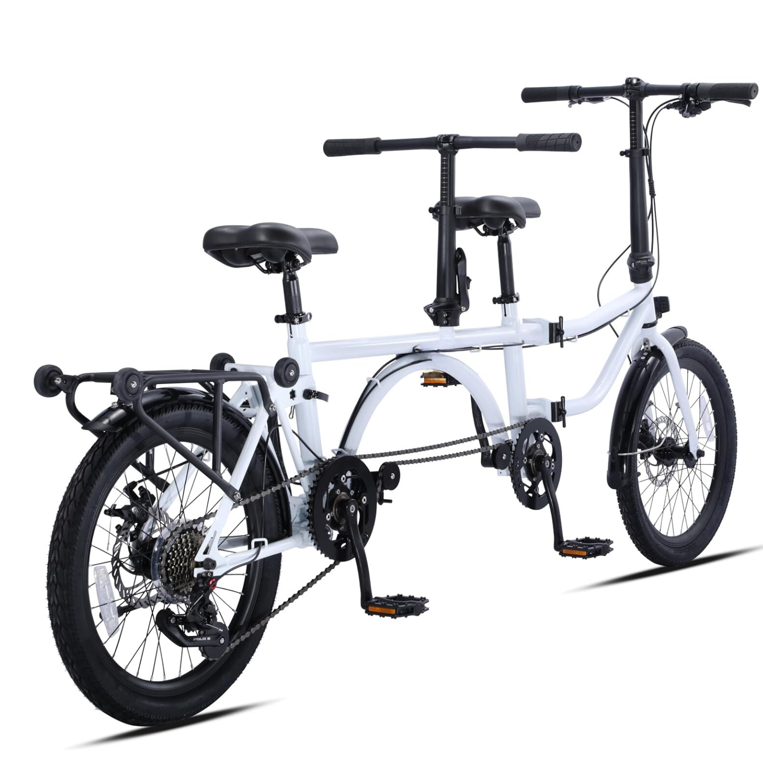 Bicicleta tándem plegable K + POP de 20 pulgadas, bici de 3 plazas