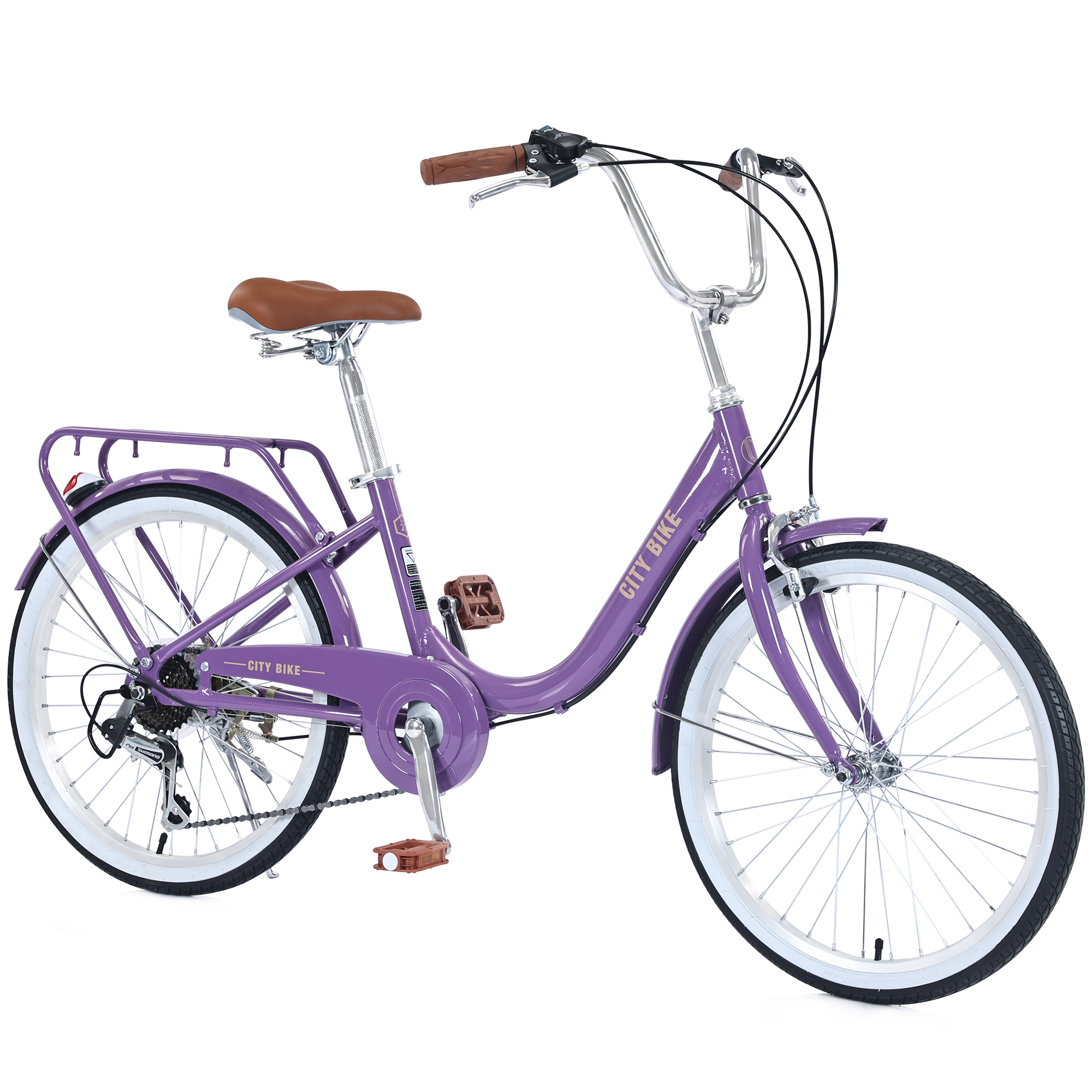 22 Inch Girls Bicycle 7 Speed Aluminium Alloy Beach Cruiser Bike