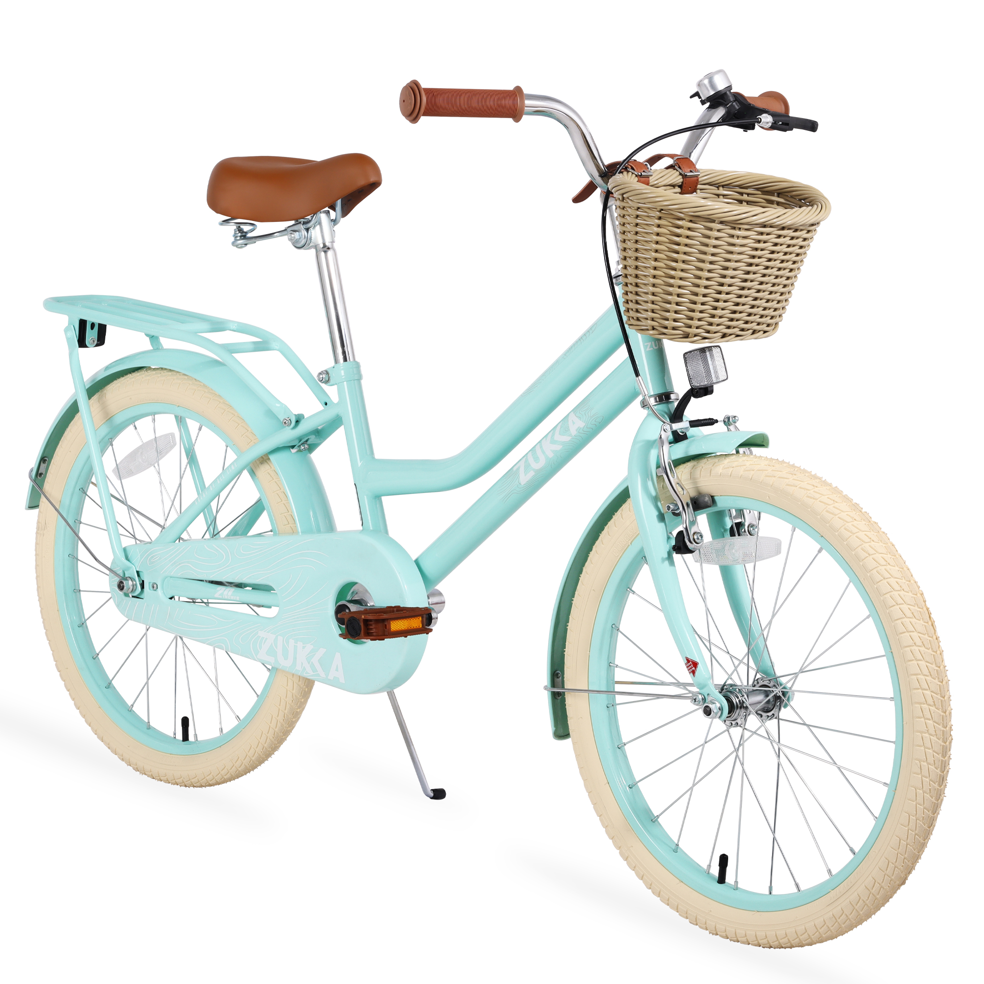 20 Inch Girls Bike with Basket For 7-10 Years Old Kids