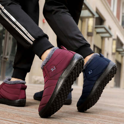 Comfortable winter warm men's and women's waterproof cotton shoes