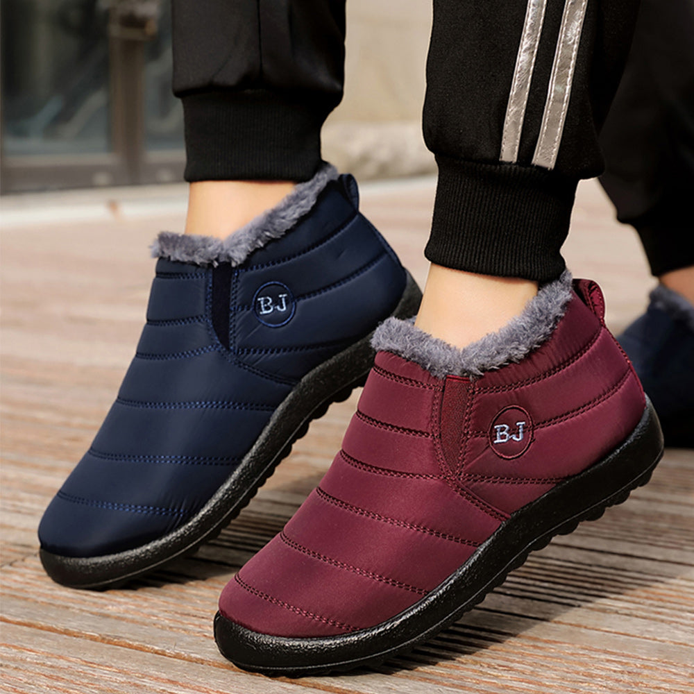 Comfortable winter warm men's and women's waterproof cotton shoes