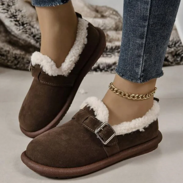 🤶🏻 Christmas Sale-50% OFF 🎁 Women's Fleece Slip-On Snow Boots 💗