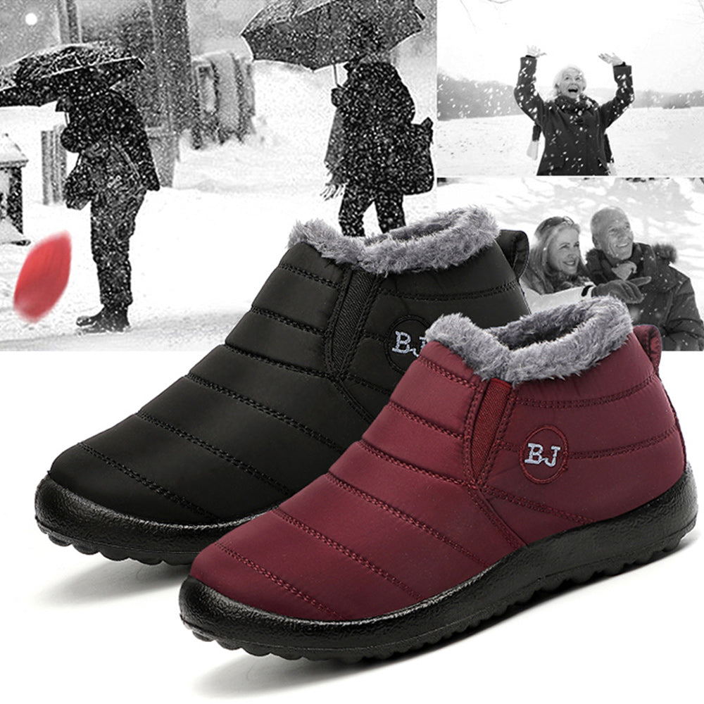 Comfortable winter warm men's and women's waterproof cotton shoes