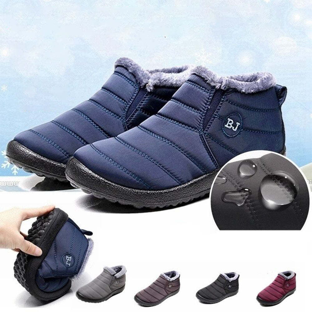 Comfortable winter warm men's and women's waterproof cotton shoes