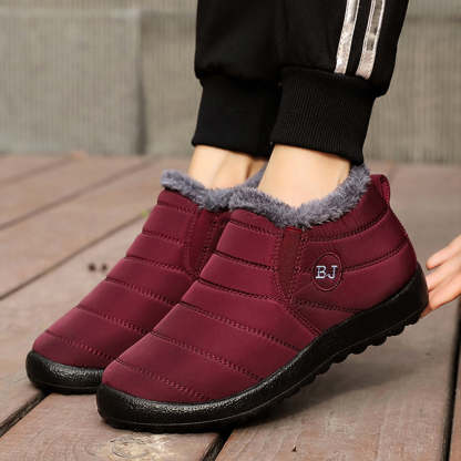 Comfortable winter warm men's and women's waterproof cotton shoes