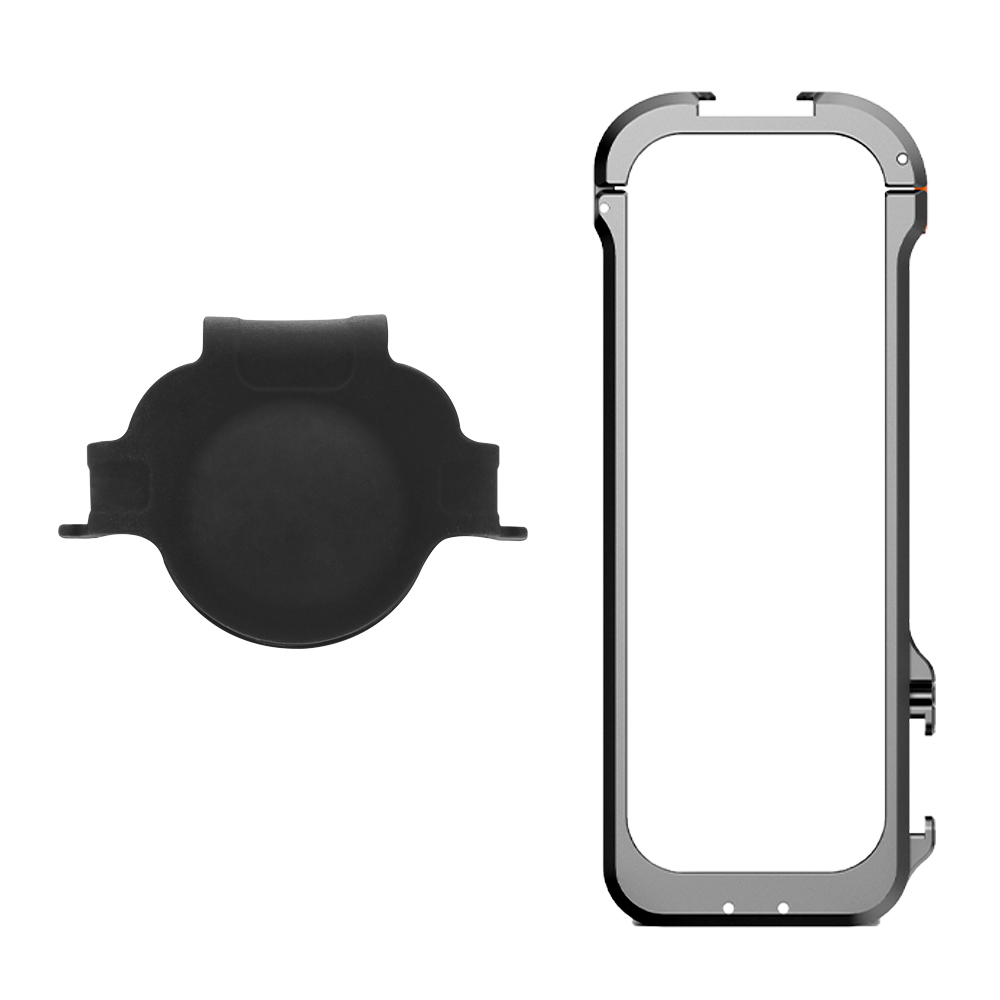 BRDRC Metal Protective Frame Silicone Lens Cap For Insta360 X4