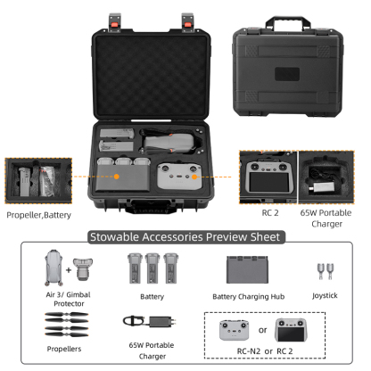 BRDRC Hardshell Case for DJI Air 3/3S