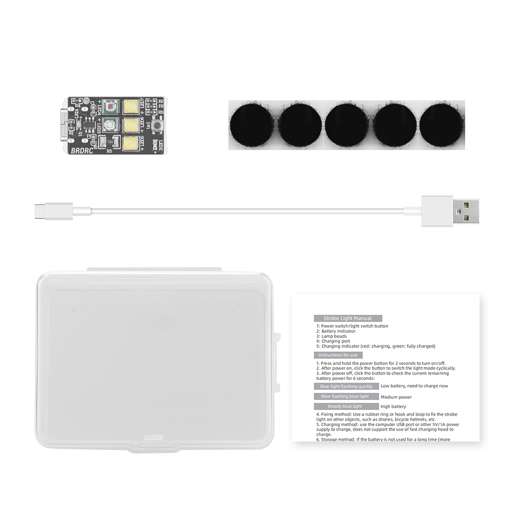 30 Pcs BRDRC Ultra-Light Strobe Light
