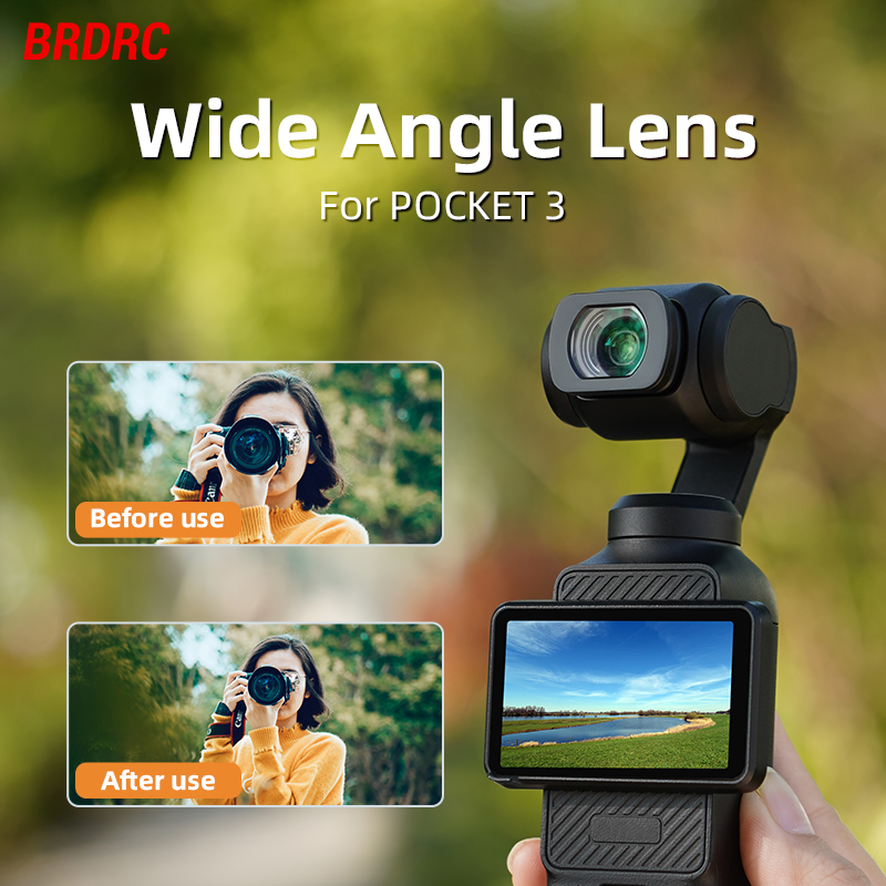 BRDRC  Wide Angle Lens for DJI OSMO Pocket 3( Aluminum Alloy Frame)