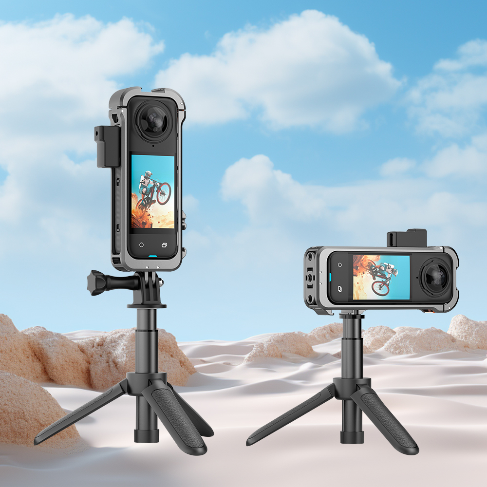 BRDRC Metal Protective Frame Silicone Lens Cap For Insta360 X4