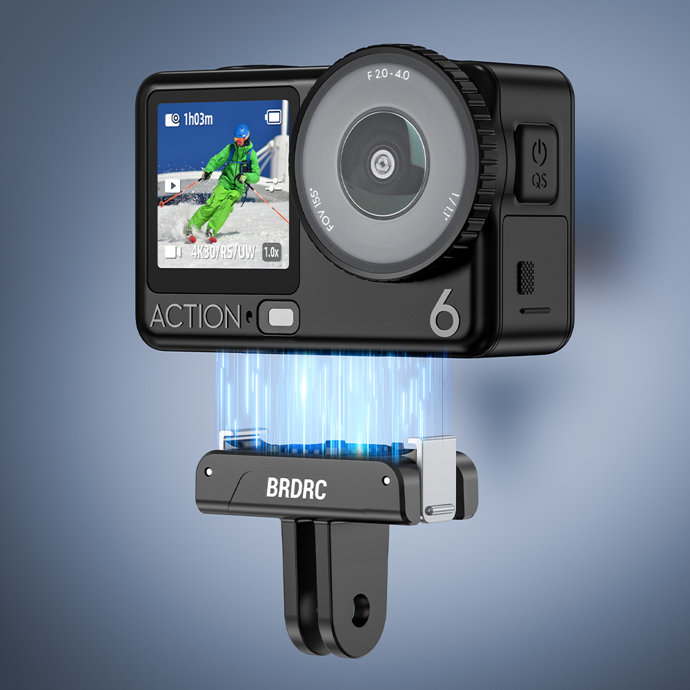 BRDRC Magnetic Quick Release Adapter Mount for DJI OSMO Action 6/Nano/Action 5