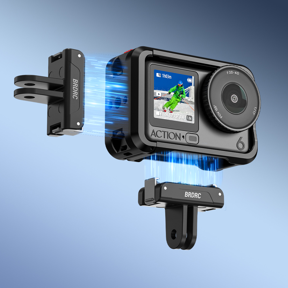 BRDRC Magnetic Quick Release Adapter Mount for DJI OSMO Action 6/Nano/Action 5