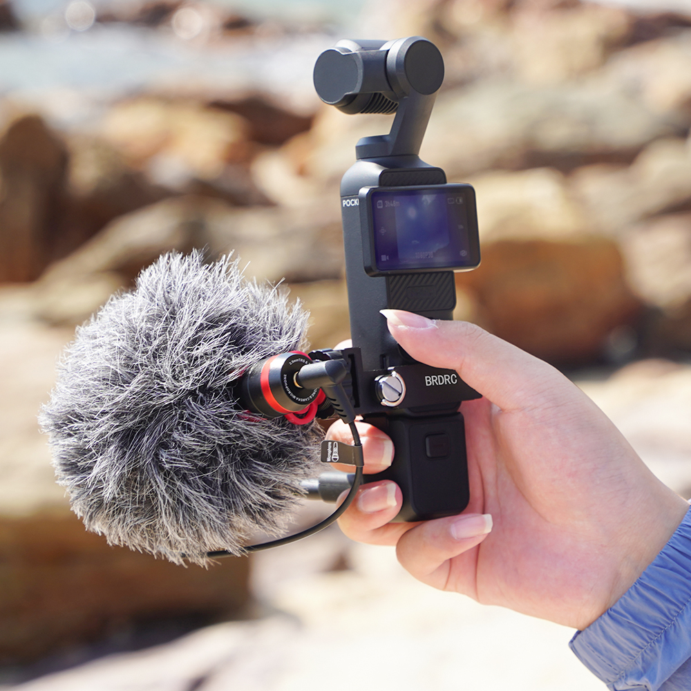 BRDRC Cold Shoe Mount Adapter for DJI Pocket 3 Camera