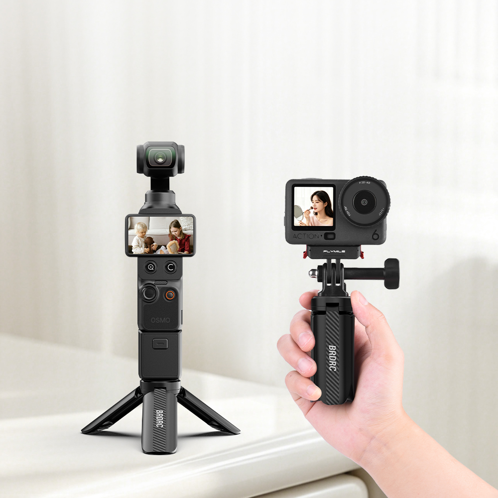 BRDRC Mini Tripod for DJI Pocket 3/4 4P/Insta360 Luna Ultra