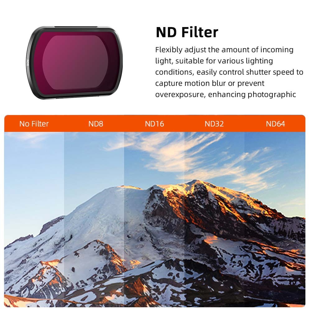 BRDRC 4PACK (CPL+ND8+ND16+ND32) Lens Filter for DJI OSMO Pocket 3