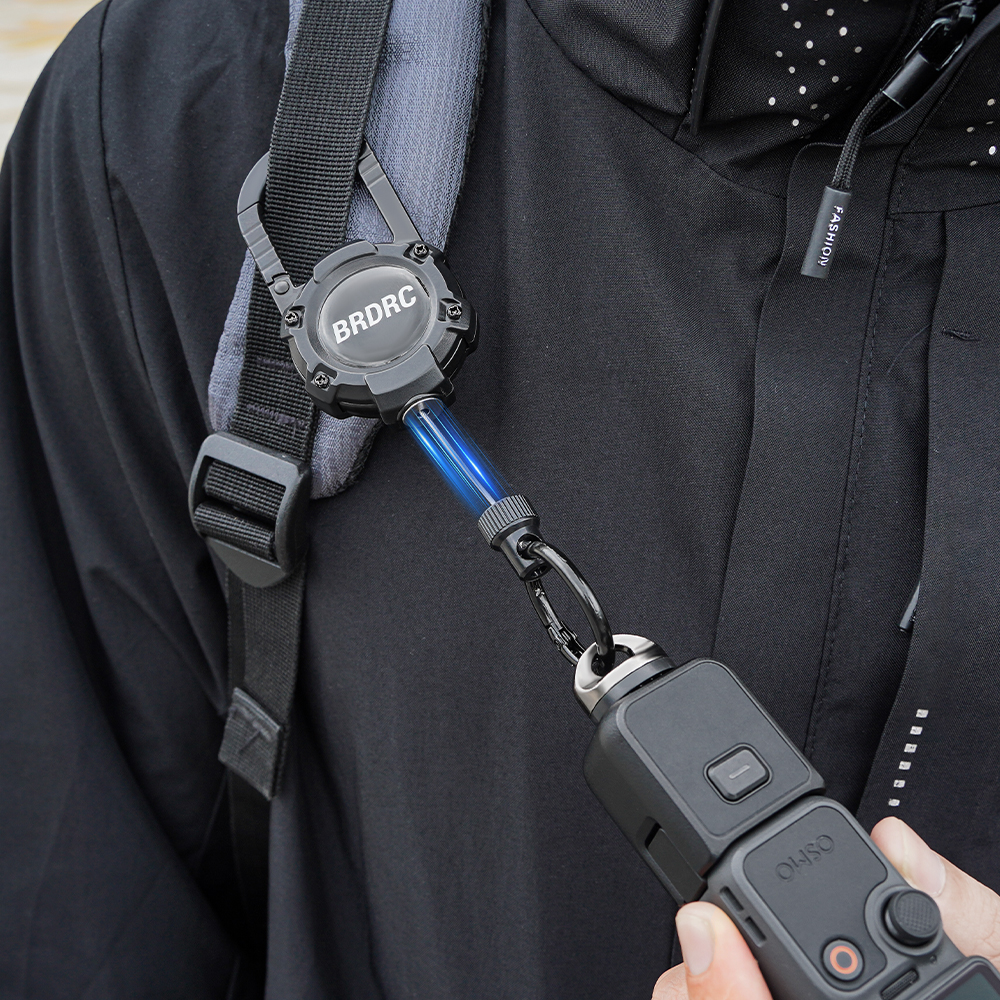 BRDRC Retractable Lanyard Backpack Buckle for DJI Pocket 3/4/4P/Action 6/5 