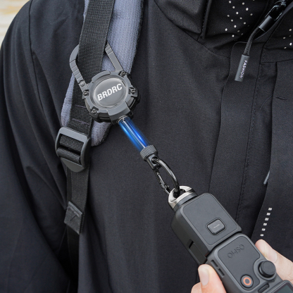 BRDRC Retractable Lanyard Backpack Buckle for DJI Pocket 3/4/4P/Action 6/5 