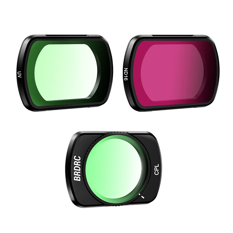 BRDRC 3PACK (UV+CPL+ND16) Lens Filter for DJI OSMO Pocket 3