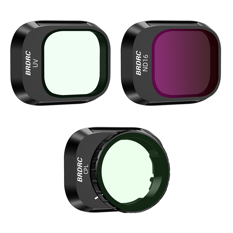 BRDRC Lens Filter Kit UV/CPL./ND8/ND16/ND32/ND64 Camera Filter for DJI Mini 4 Pro(Aluminium Frame)