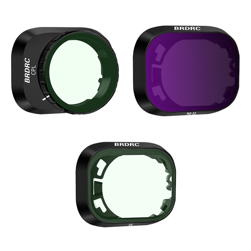 BRDRC Lens Filter Kit UV/CPL./ND8/ND16/ND32/ND64 Camera Filter for DJI Mini 4 Pro(Plastic Frame)