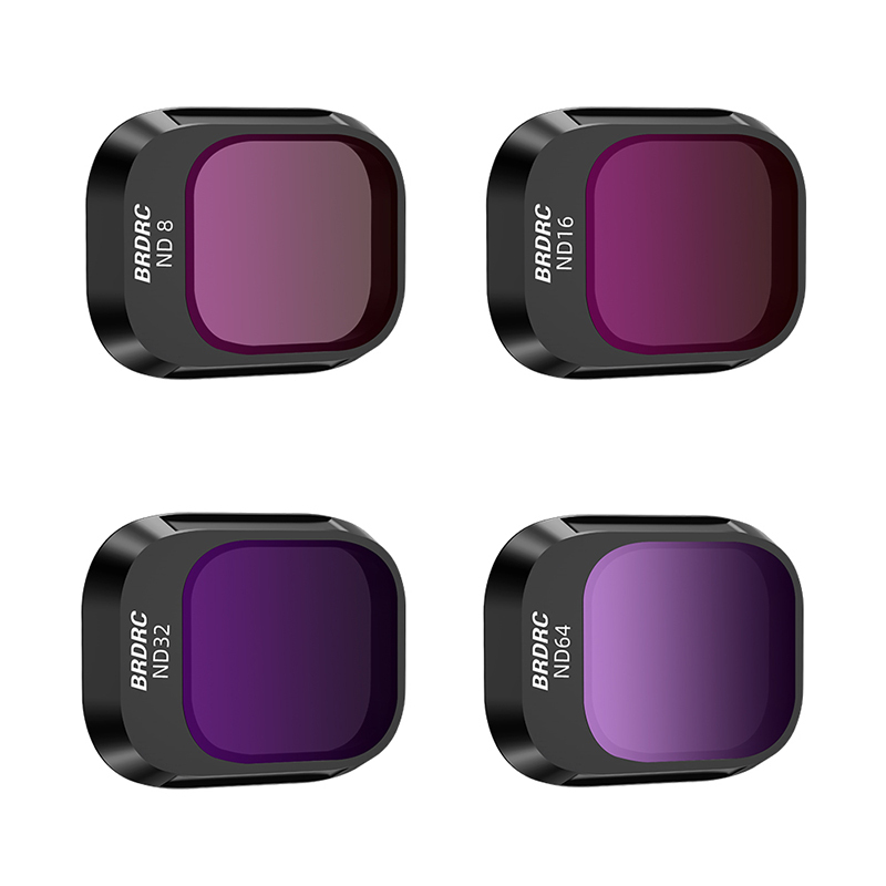BRDRC Lens Filter Kit UV/CPL./ND8/ND16/ND32/ND64 Camera Filter for DJI Mini 4 Pro(Aluminium Frame)