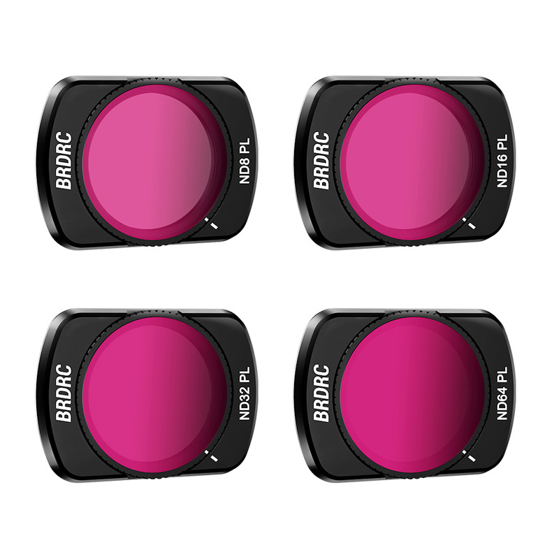 BRDRC 4PACK (ND8PL/ND16PL/ND32L/ND64PL) Lens Filter for DJI OSMO Pocket 3