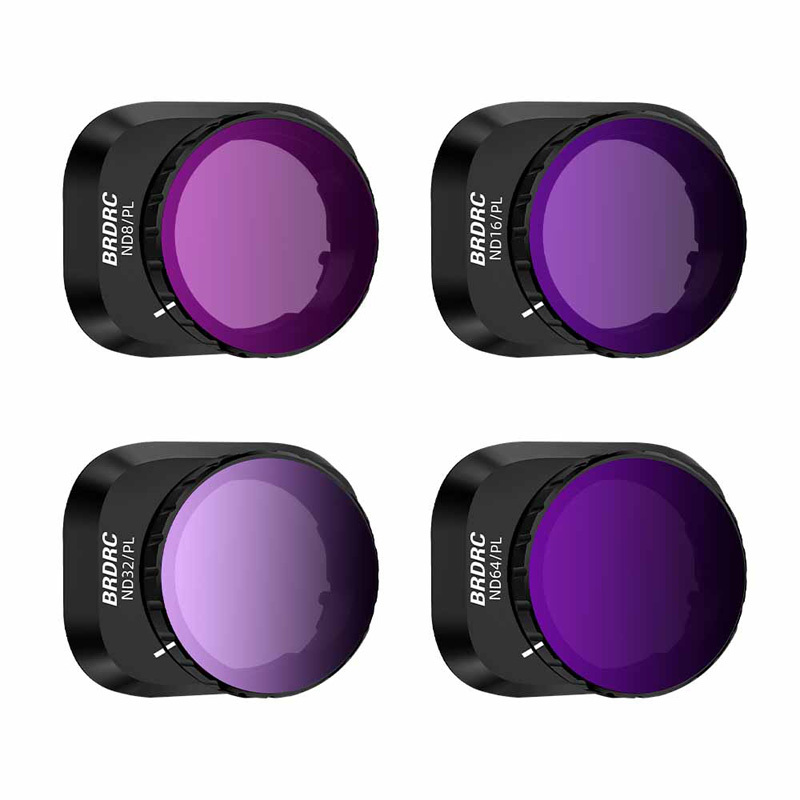 BRDRC Lens Filter Kit UV/CPL./ND8/ND16/ND32/ND64 Camera Filter for DJI Mini 4 Pro(Plastic Frame)