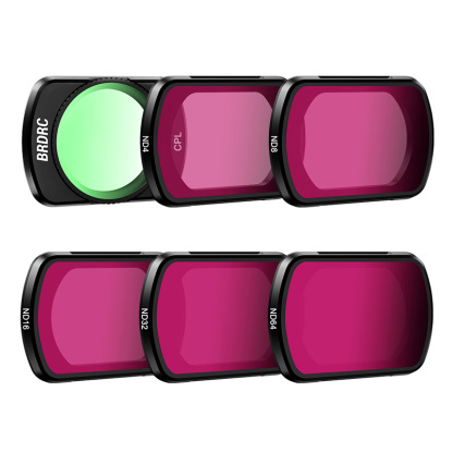 BRDRC 6PACK (CPL+ND4+ND8+ND16+ND32+ND64) Lens Filter for DJI OSMO Pocket 3