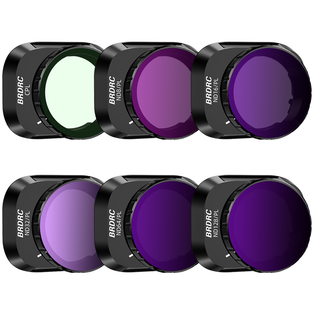 BRDRC 6PACK (CPL+ND8PL+ND16PL+ND32PL+ND64PL+ND128PL) Lens Filter for DJI Mini 4 Pro
