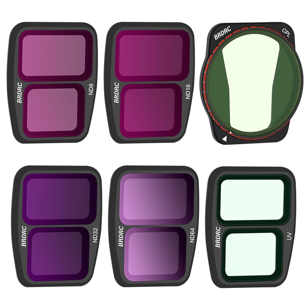 BRDRC UV/CPL/LPR/ND8/ND16/ND32/ND6 Lens Filter for DJI Air 3
