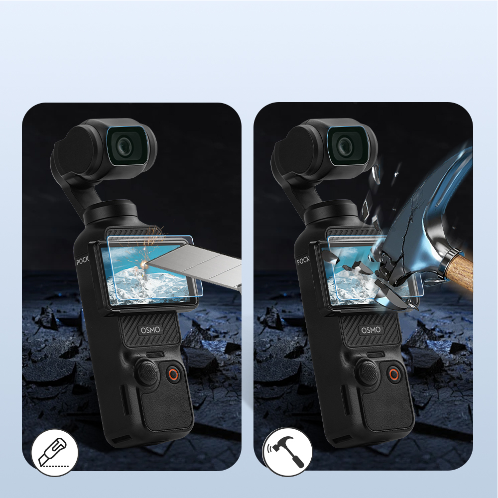 BRDRC Integrated Tempered Film for DJI Pocket 3 Camera