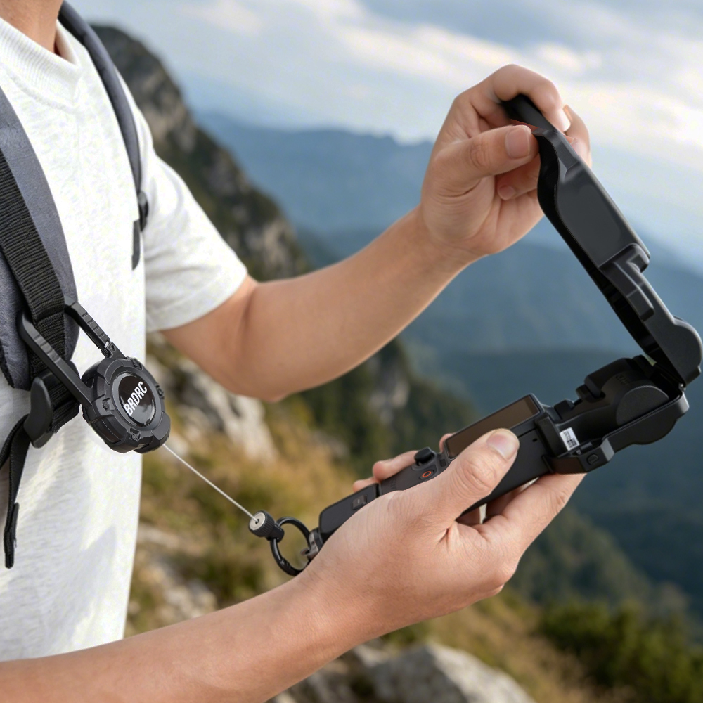 BRDRC Retractable Lanyard Backpack Buckle for DJI Pocket 3/4/4P/Action 6/5 