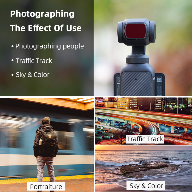 BRDRC 3PACK (UV+CPL+ND16) Lens Filter for DJI OSMO Pocket 3