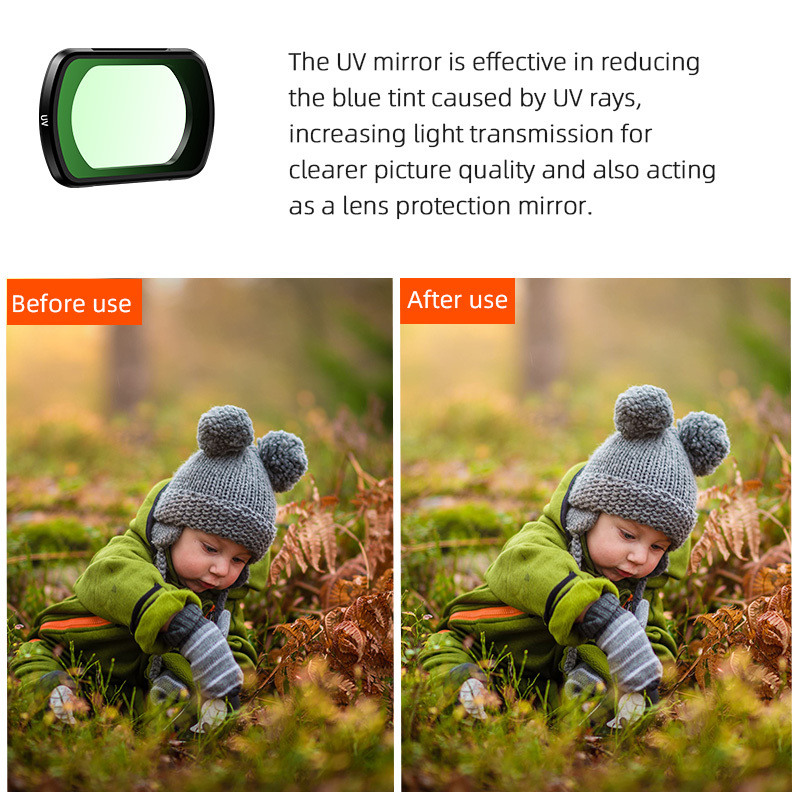 BRDRC 3PACK (UV+CPL+ND16) Lens Filter for DJI OSMO Pocket 3