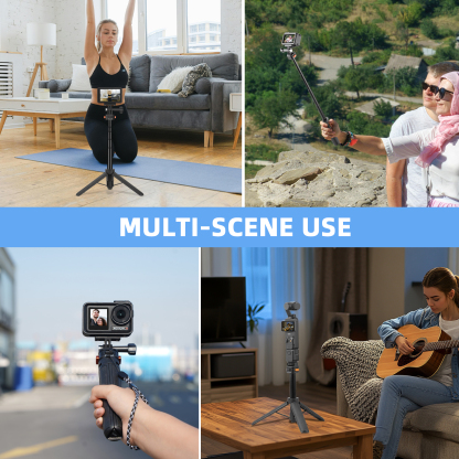 53 cm Osmo Pocket 3 Tripod for Action Camera, Mini Desk Extension Tripod, Small Handheld Selfie Stick with Quick Release 1/4 Inch for Vlogs for DJI Action 5 Pro for Insta360 X4 Accessories