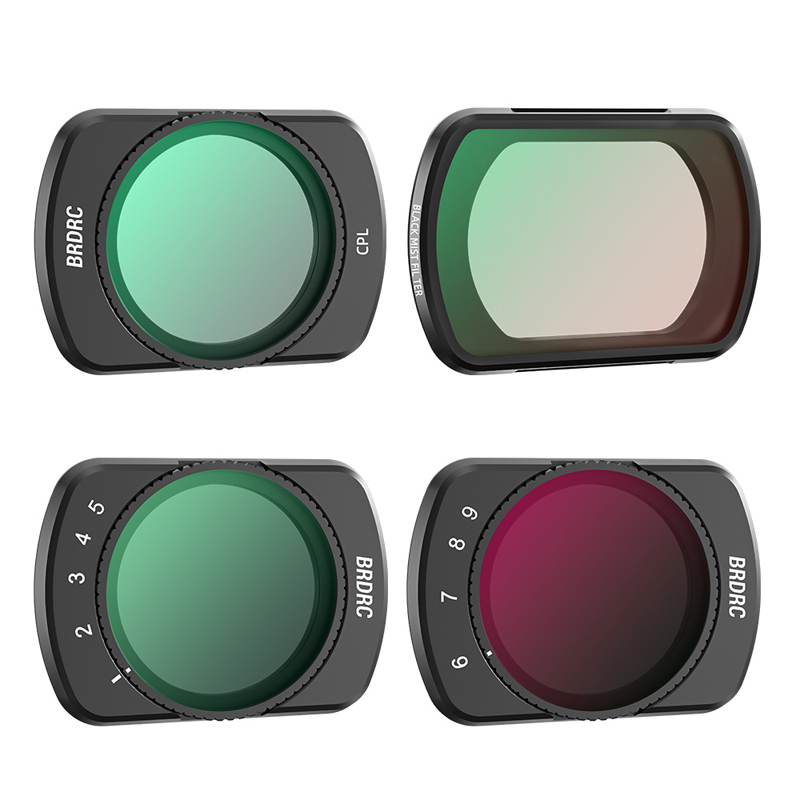 BRDRC UV+CPL+VND2-32+VND64-512+1/4 Black+ Mist+LPR Filter Kits for DJI OSMO Pocket 3