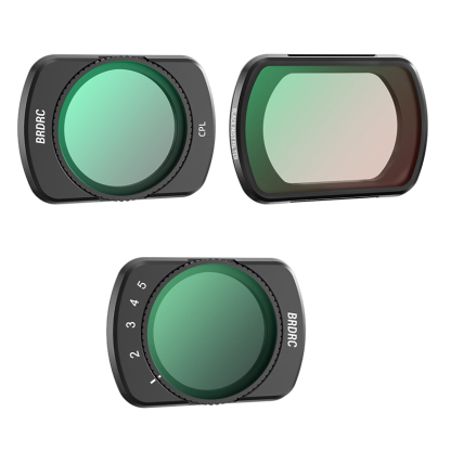 BRDRC UV+CPL+VND2-32+VND64-512+1/4 Black+ Mist+LPR Filter Kits for DJI OSMO Pocket 3