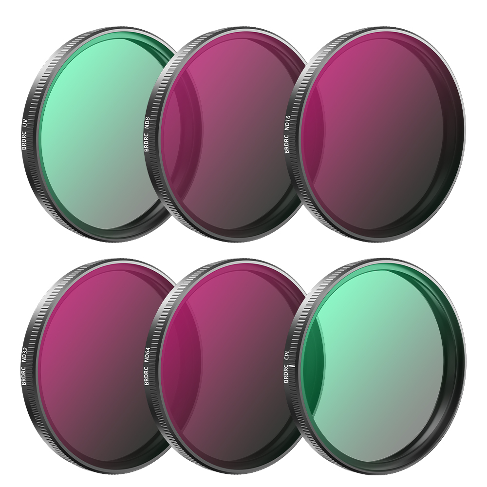BRDRC  CPL UV ND8 ND16 ND32 Lens Filters Kit for OSMO Action 5 Pro Camera