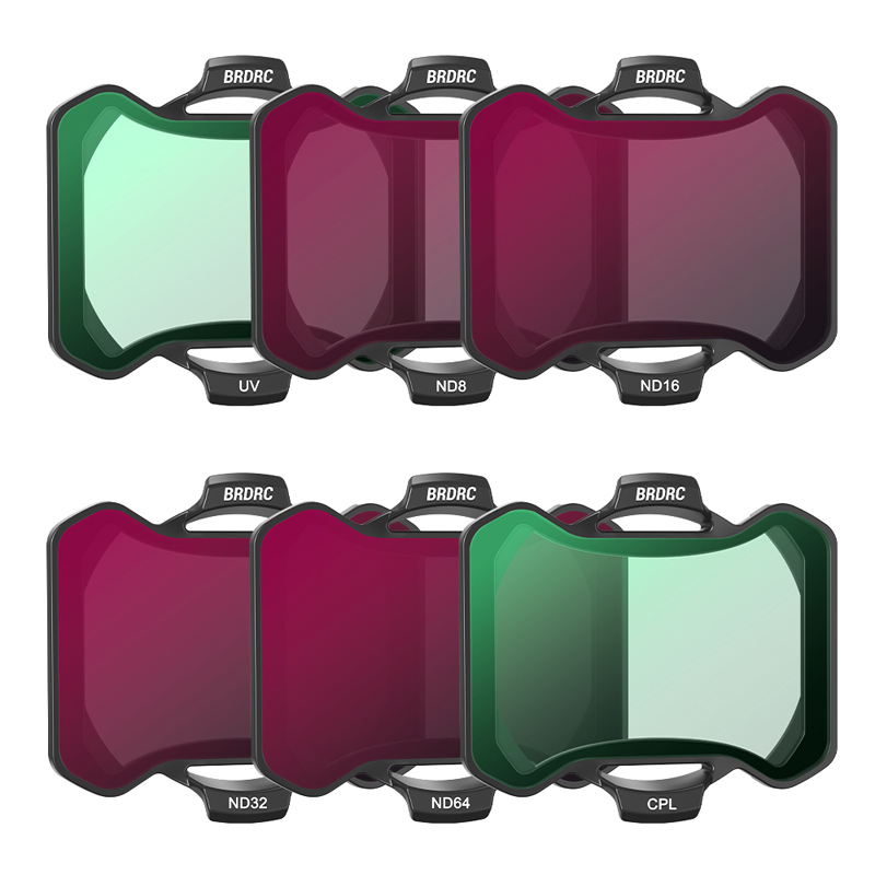BRDRC Lens Filter Kit UV/CPL/ND8/ND16/ND32/ND64 Camera Filter for DJI Avata 2