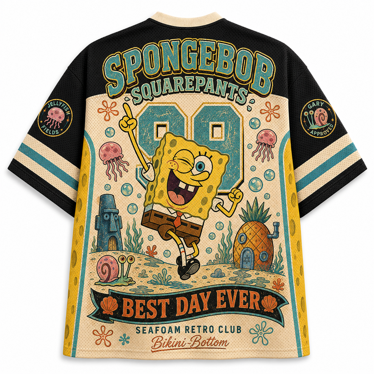 SpongeBob SquarePants Retro Cartoon Mesh Jersey