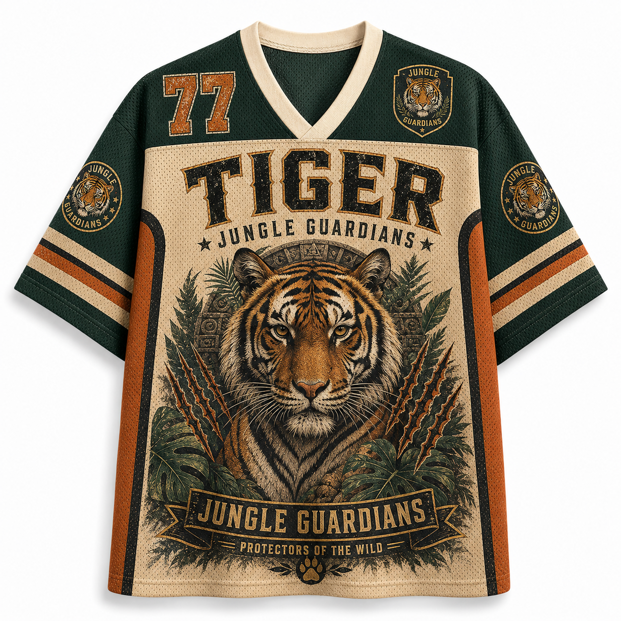 Vintage Tiger Jungle Guardians Graphic Mesh Jersey