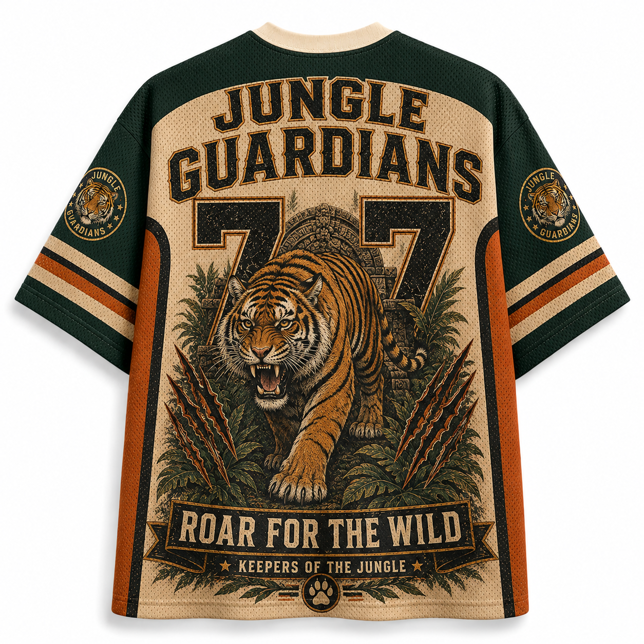 Vintage Tiger Jungle Guardians Graphic Mesh Jersey